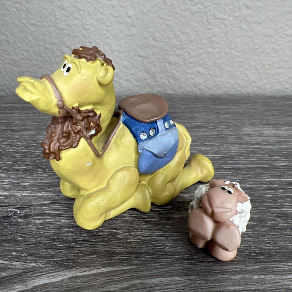 Vintage Russ Berrie Kirks Kritters Nativity Camel And Sheep
